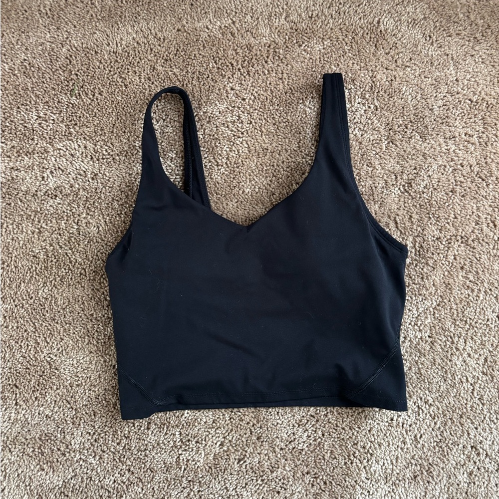 Women’s black sports bra